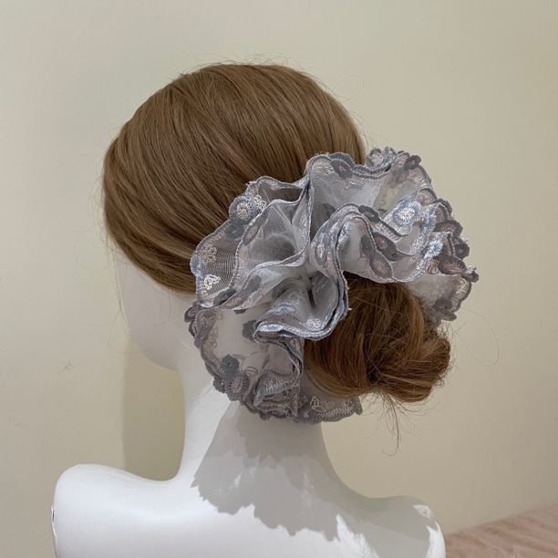 春夏甜美沙状6层大肠发圈扎头发