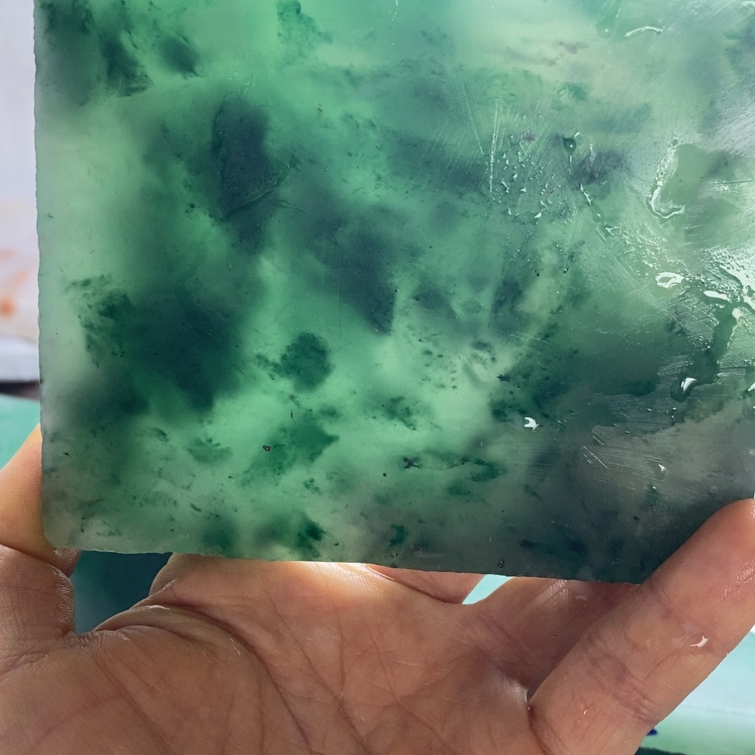 平***子定制石英质玉（非洲翠）天然非州翠手镯