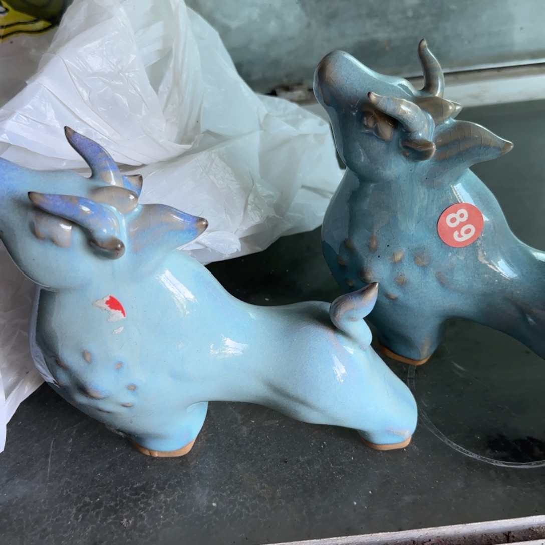 瓷摆件郑家钧窑摆件微