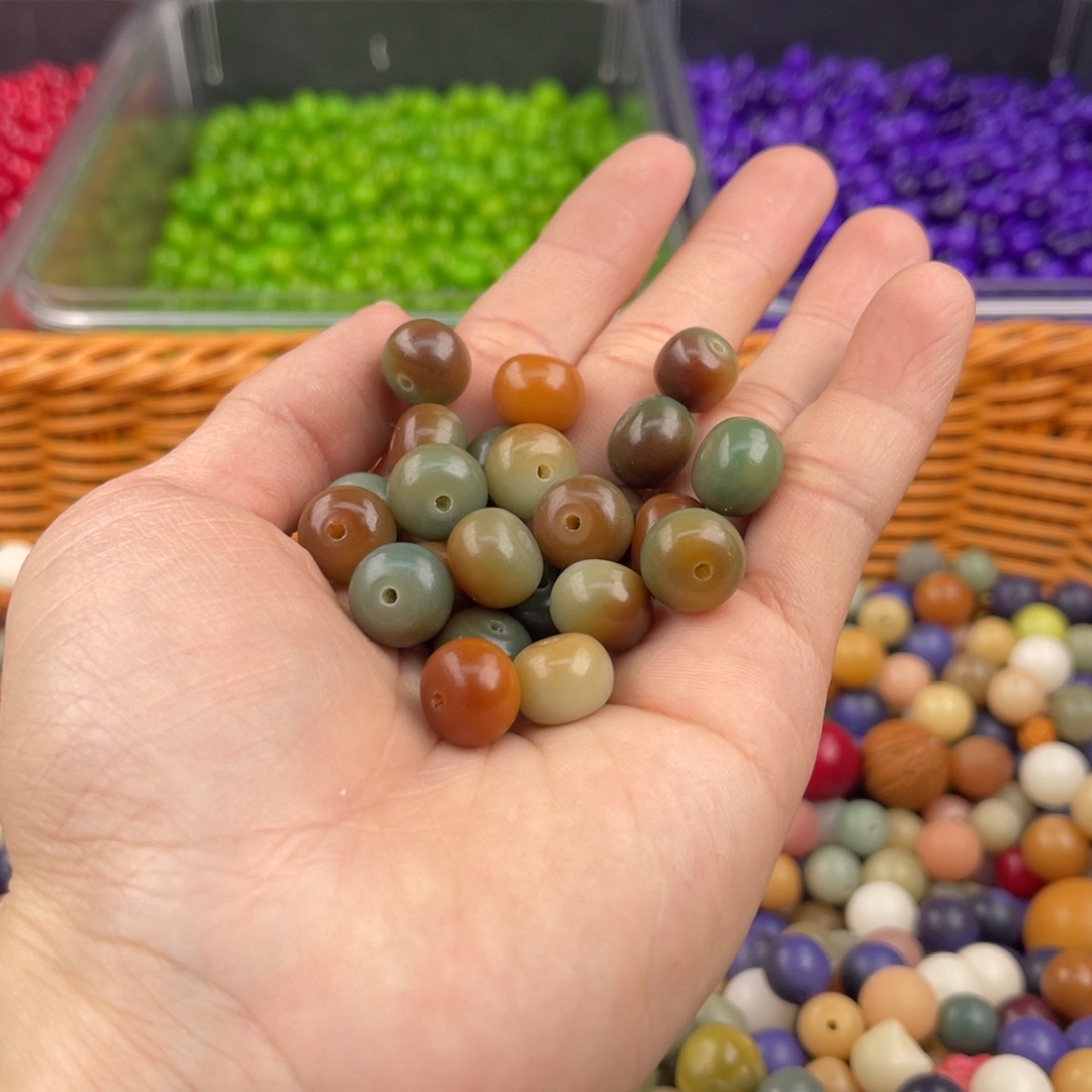 白玉菩提吊坠z 12mm/50颗 微瑕不售后