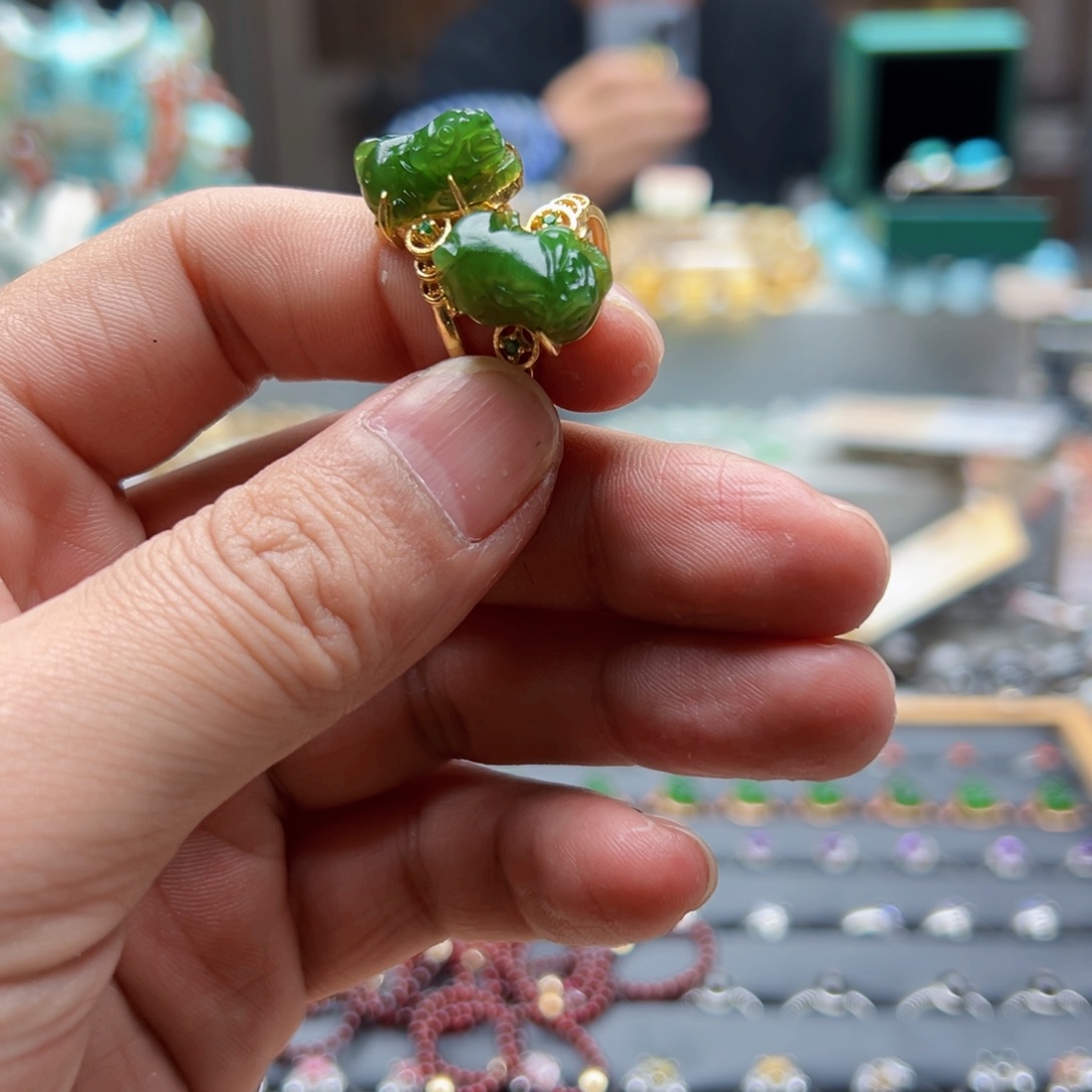 未镶嵌手链水晶貔貅戒指