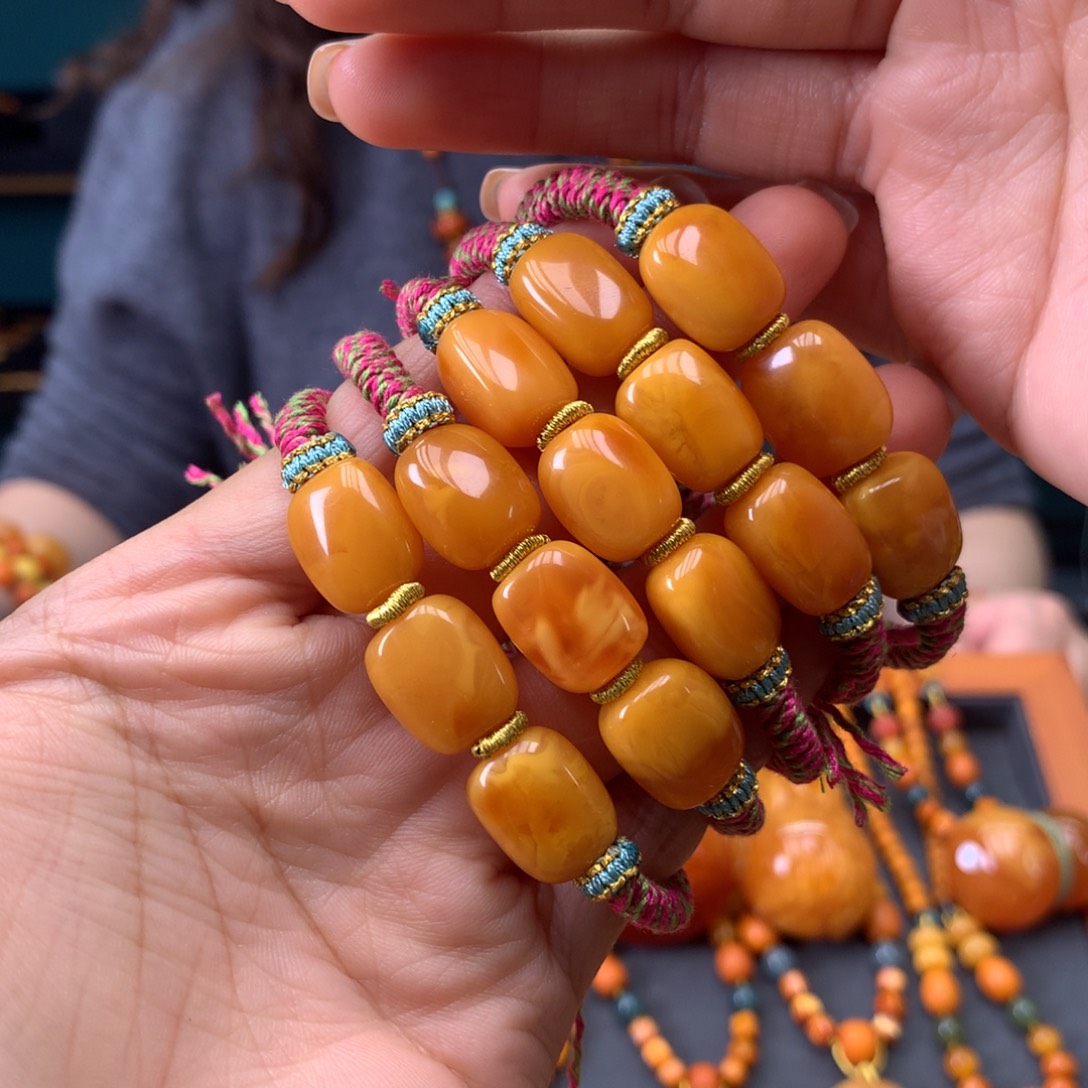 蜜蜡未镶嵌手绳多样性发一