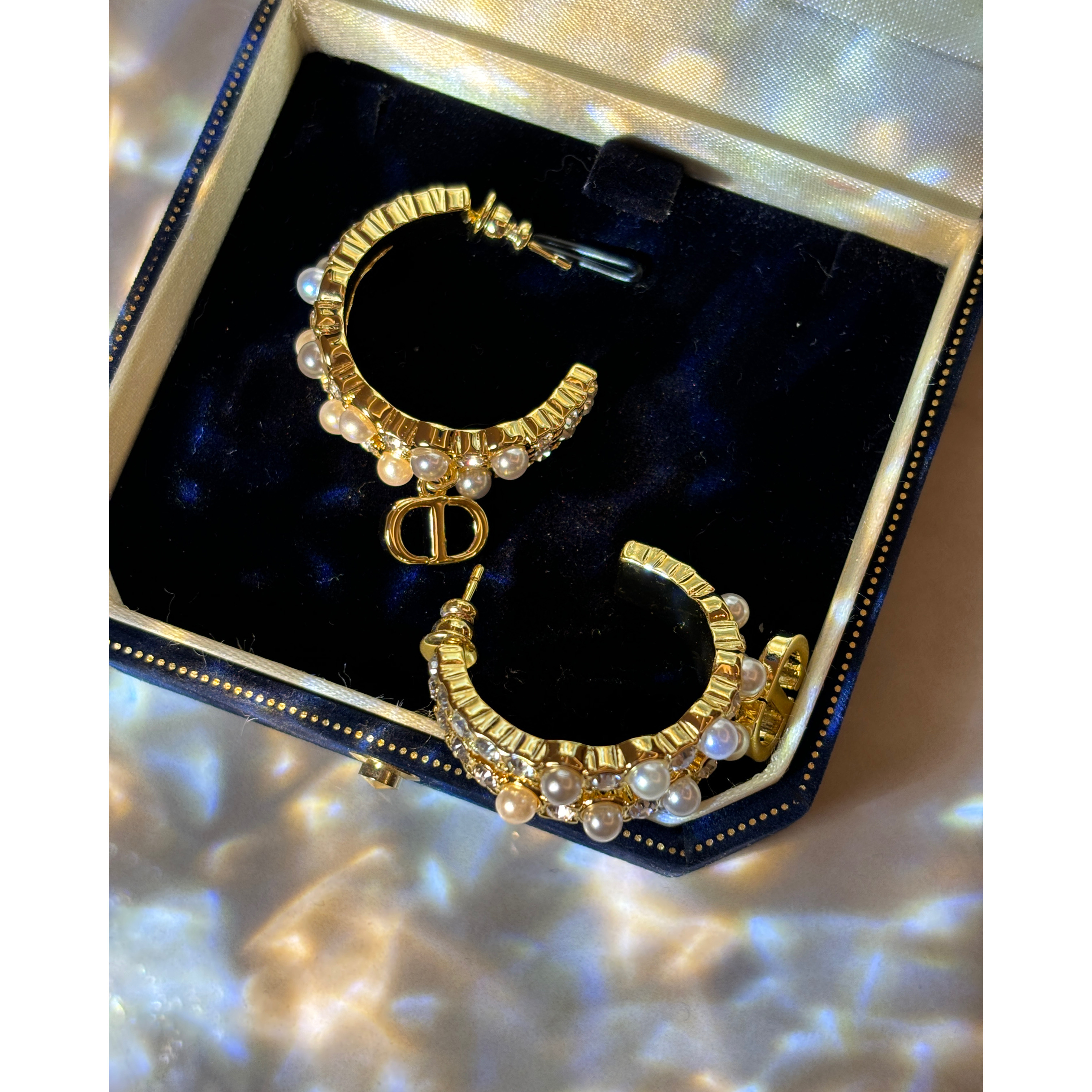 铜合金仿珍珠耳饰 法式气质贝珠耳环 B0776