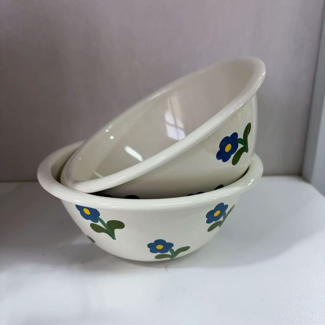 【拍一发二】小蓝花系列口径16CM甜品沙拉碗 金钱碗