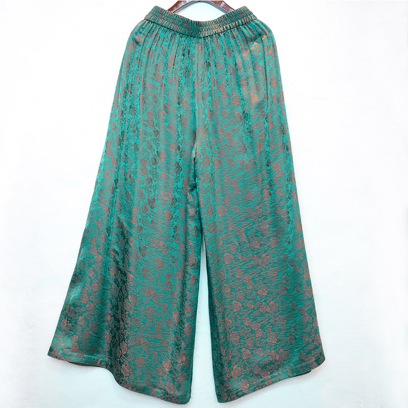 华族经典（青绮衫裤子）高腰显瘦长款直筒裤子女