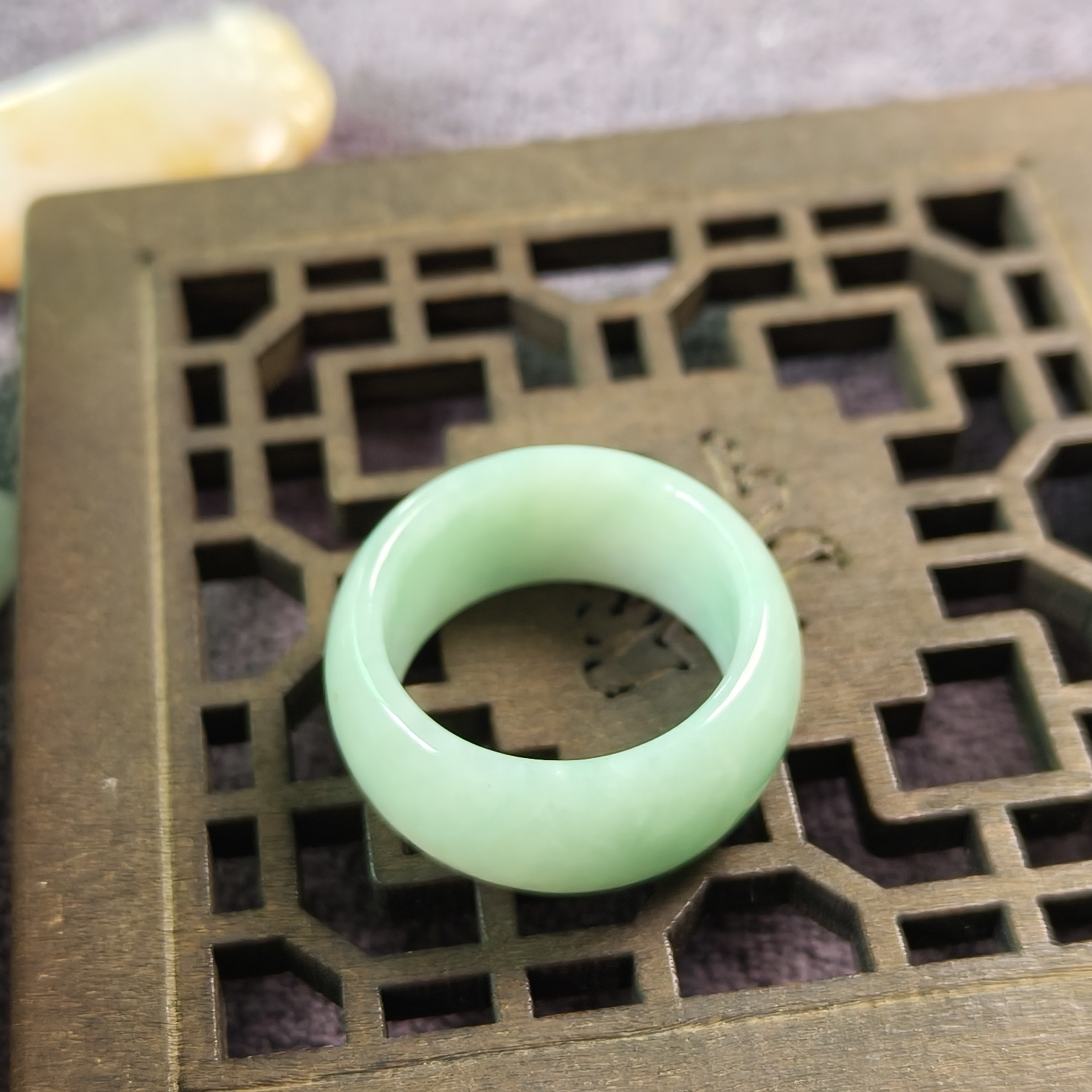 A货玉石男女款种指环宽版戒圈玉扳指