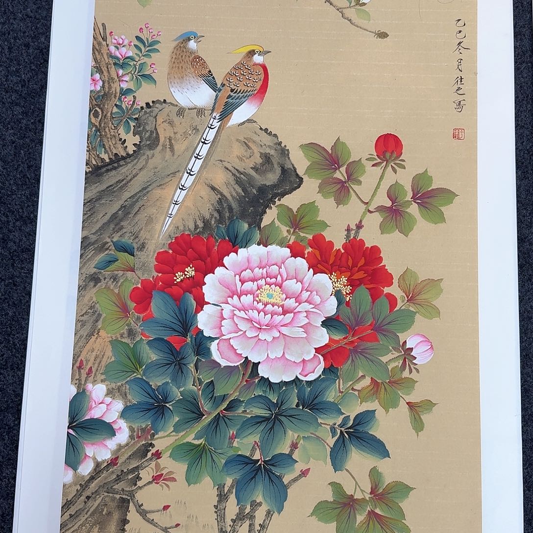 国画纯手绘山水花鸟作品