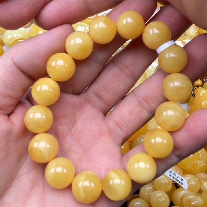 裸石蜜蜡未镶嵌蜜蜡12➕手串