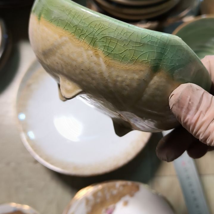 瓷片磁州窑五厂盘碗壶杯有瑕疵