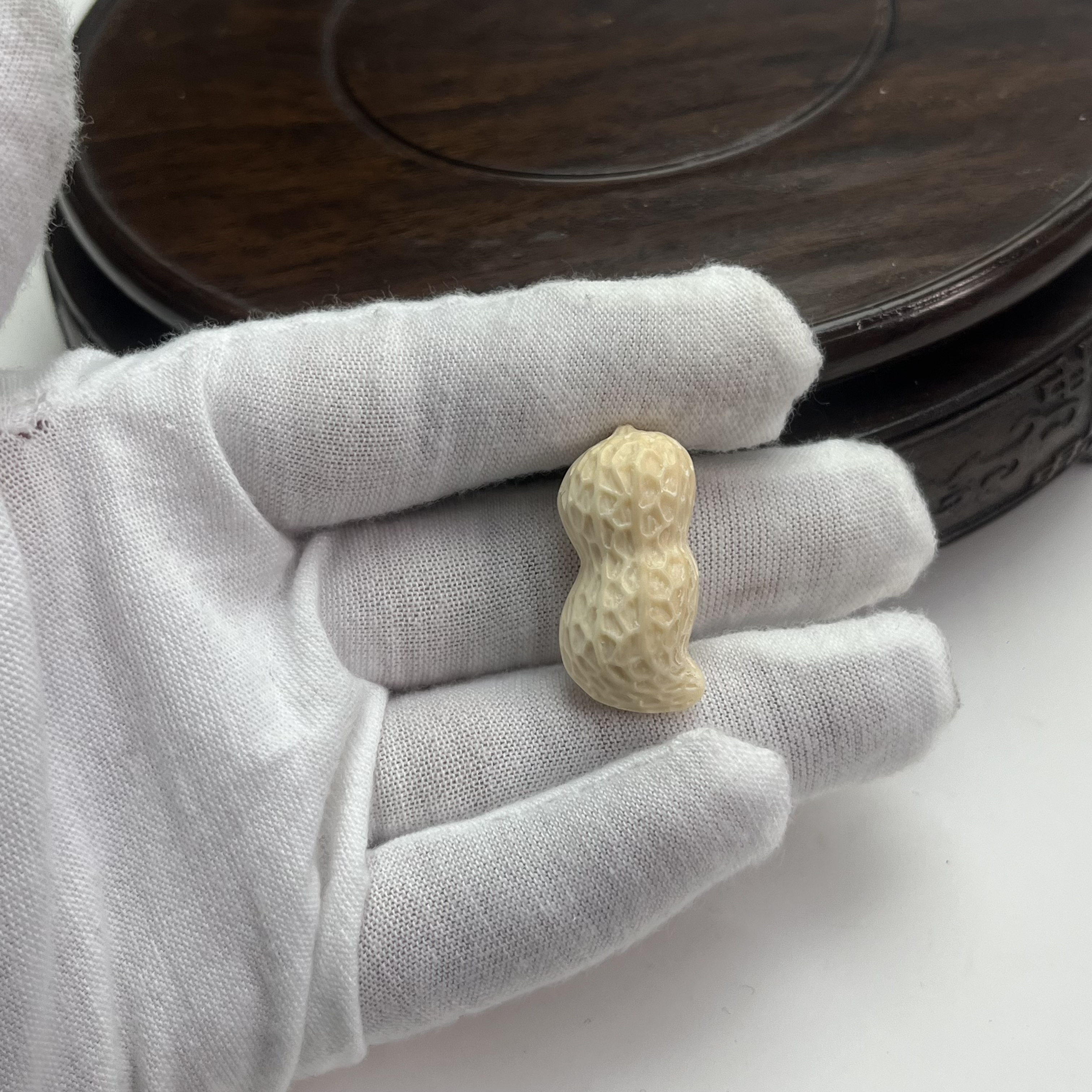 ps006/多子多福花生挂件25*30mm 天然保真猛犸牙
