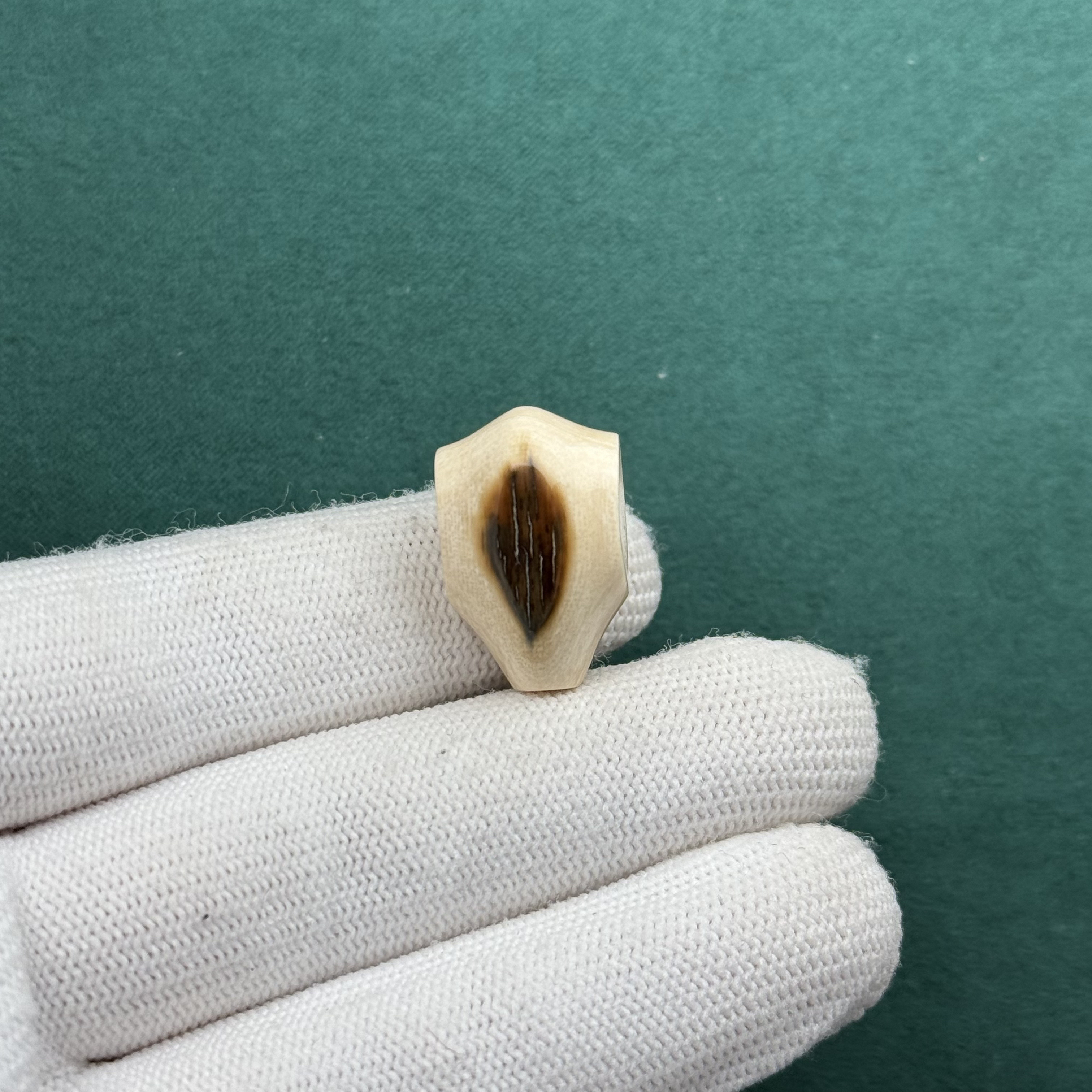 D71-73天然猛犸牙 黄金瞳鲨鱼背三通14*23.3mm支持复检假一罚十