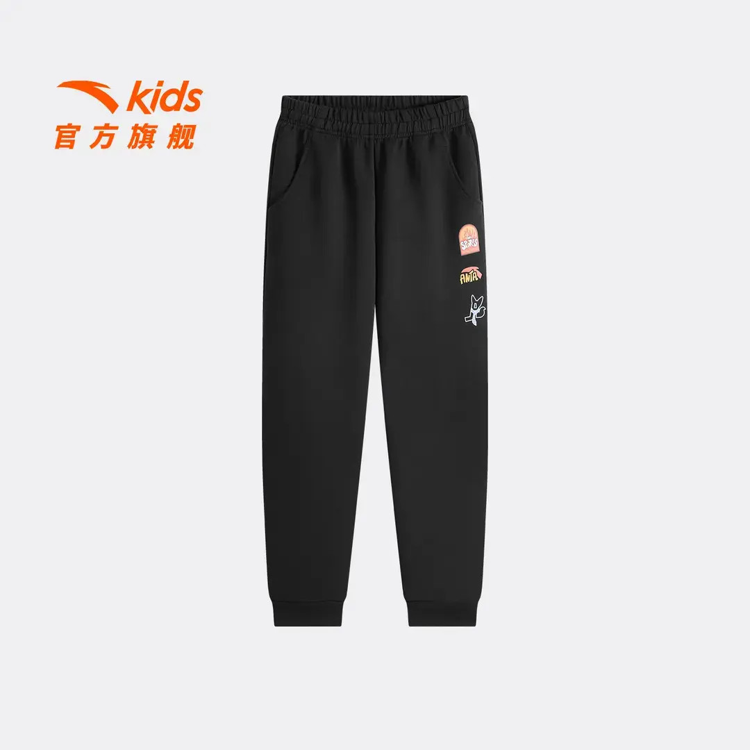 【疯狂动物城】安踏儿童运动长裤男大童2026年新款舒适潮流休闲裤子