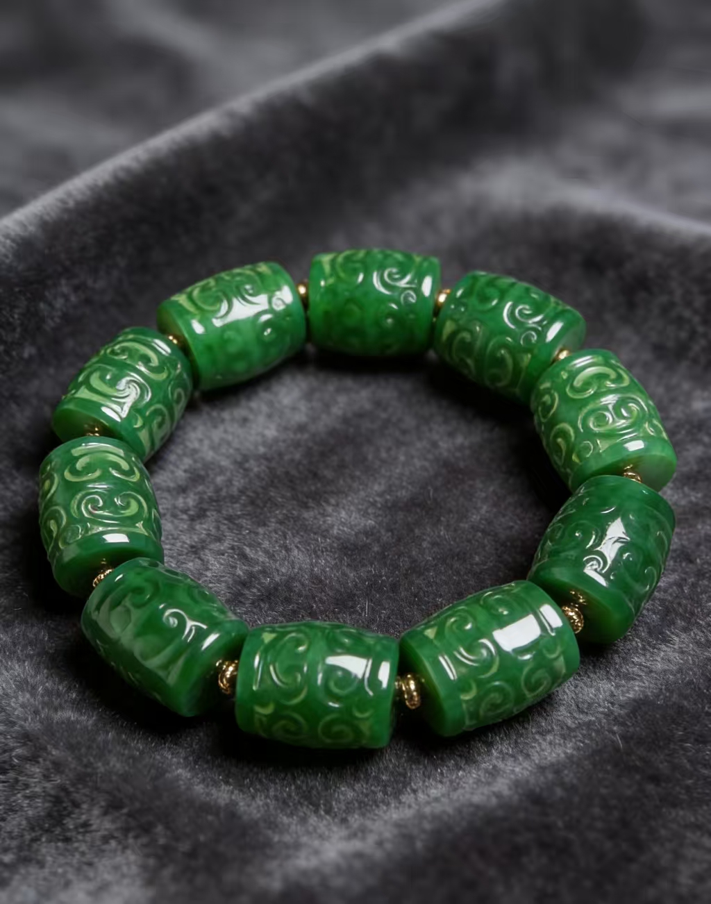 珍藏高端轻奢雕刻老型珠手串