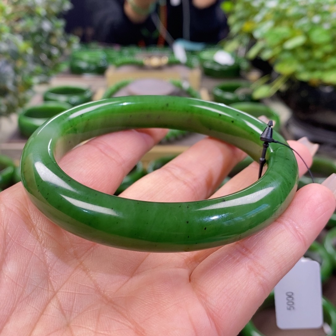 和田玉（碧玉）手镯未镶嵌62 63