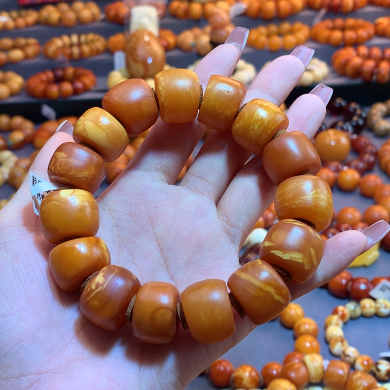 【闪购商品】未镶嵌琥珀手链乾*蜜蜡