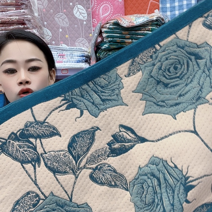 棉蓝色玫瑰他纯棉