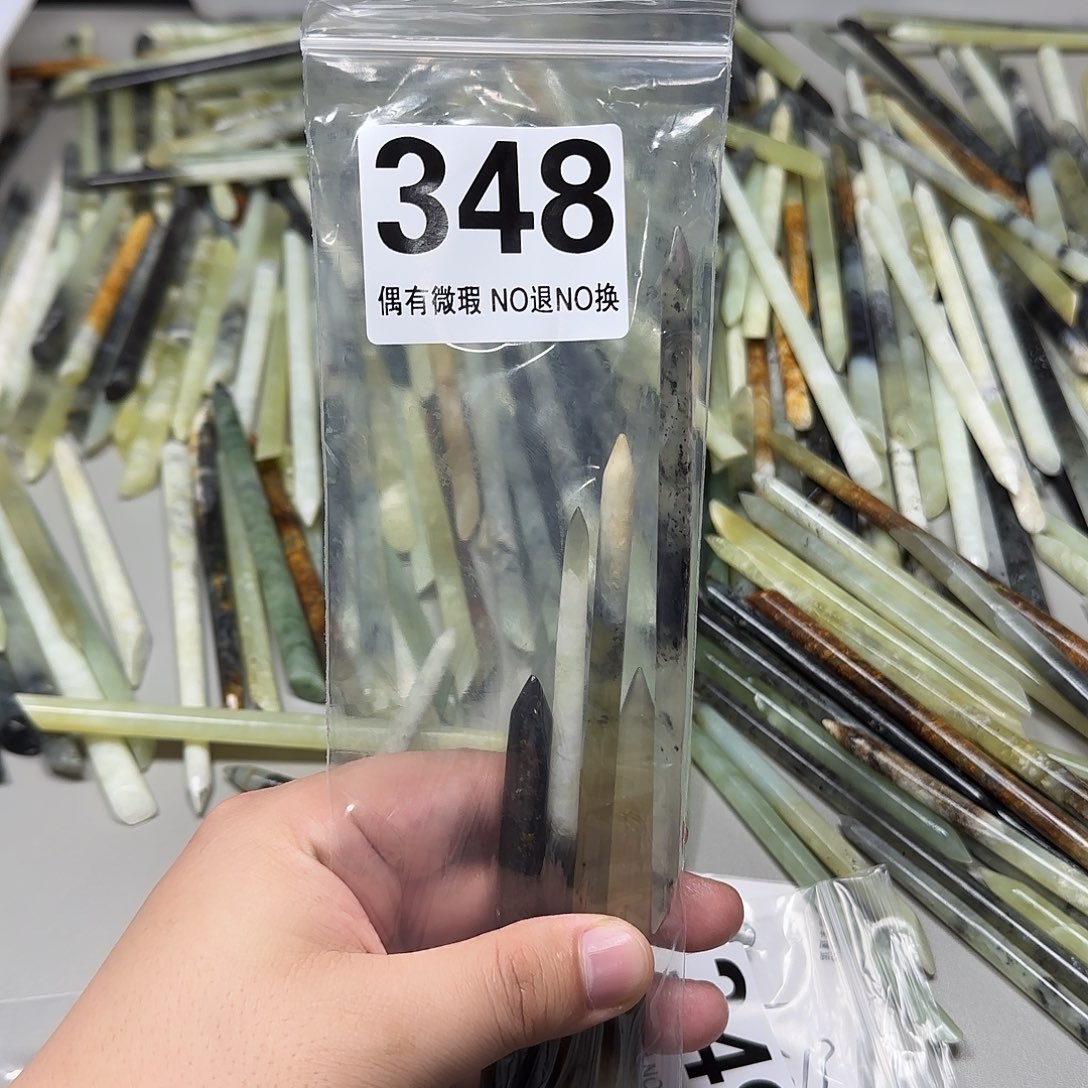 易***光蛇纹石玉未镶嵌发饰