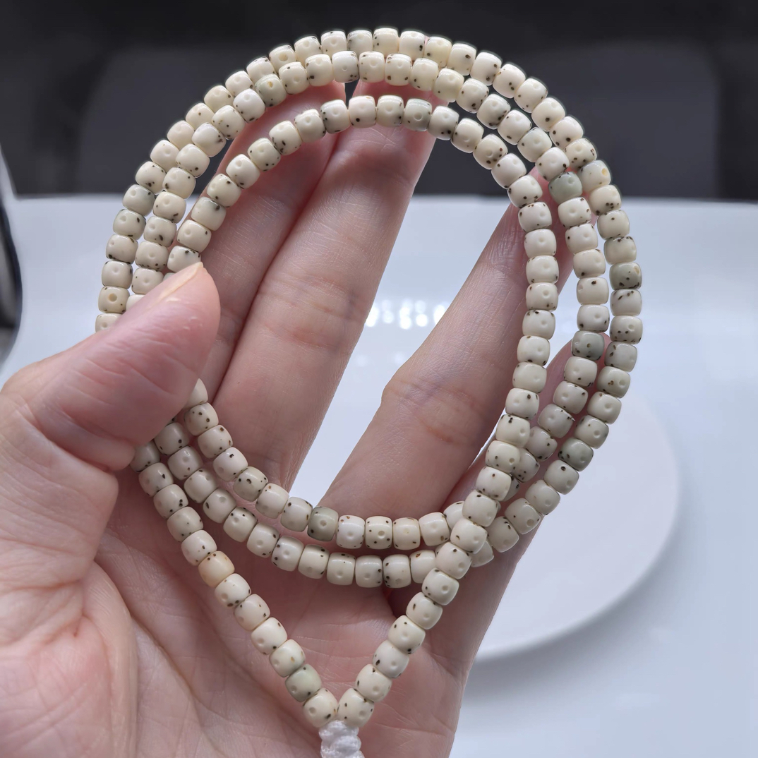 福利数星星海南毛感料石玉料5X4正月大留白脖挂佛珠糯冰