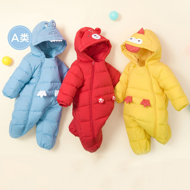 【新品上新】婴儿羽绒连体衣男童女童2025冬季新款宝宝爬服保暖