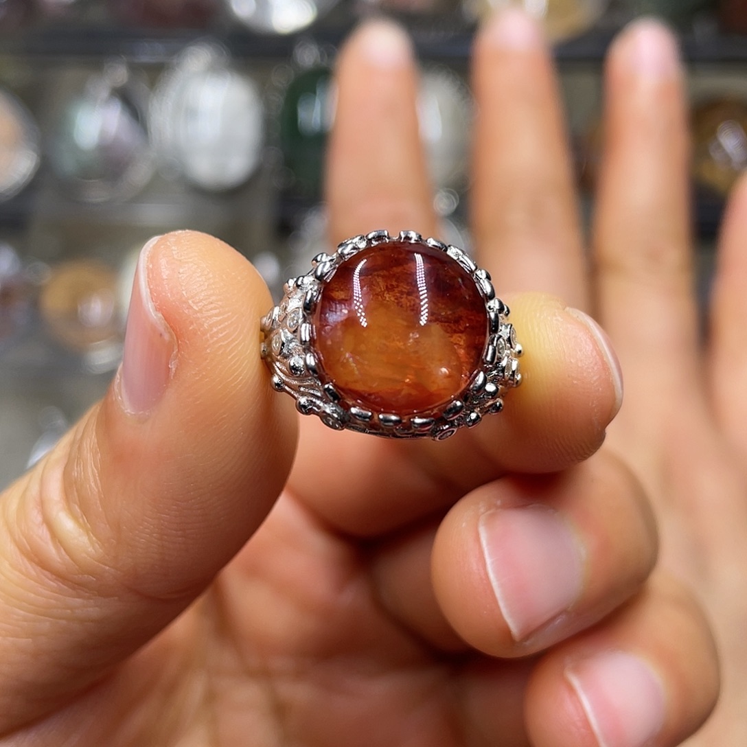 【闪购商品】水晶珠宝半成品银S925镶嵌戒指