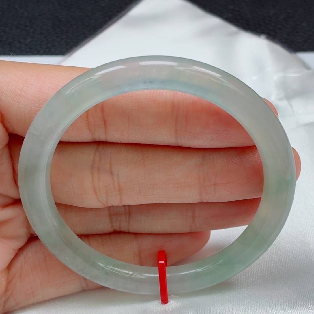 翡翠手镯未镶嵌高冰炸光小钢炮002纹裂瑕疵漏