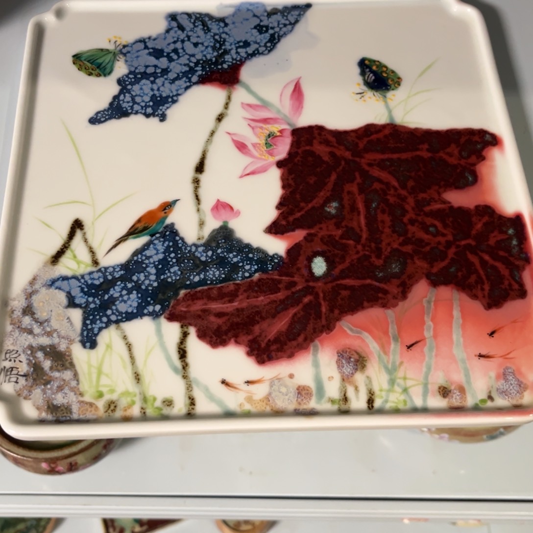 杯紫*萄景德镇纯手工手绘陶瓷