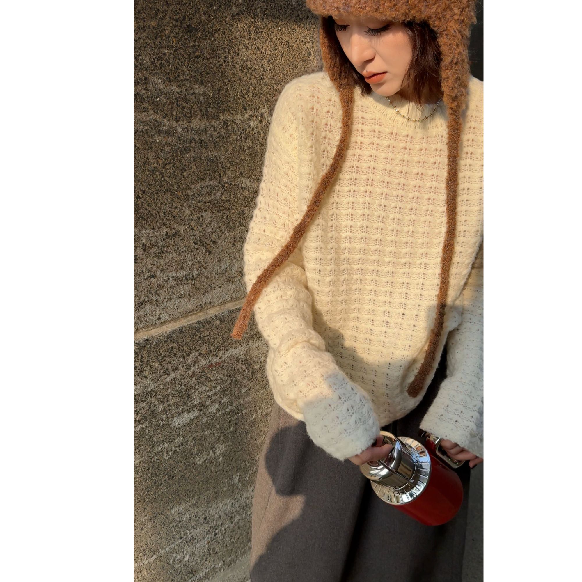 韩系100羊毛3针毛衣