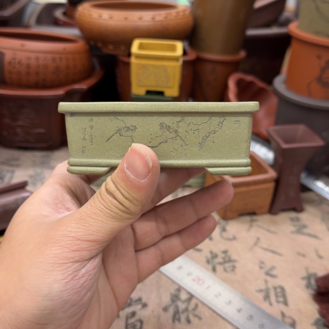 紫砂花盆宜兴紫砂正品8.5x5x2.8
