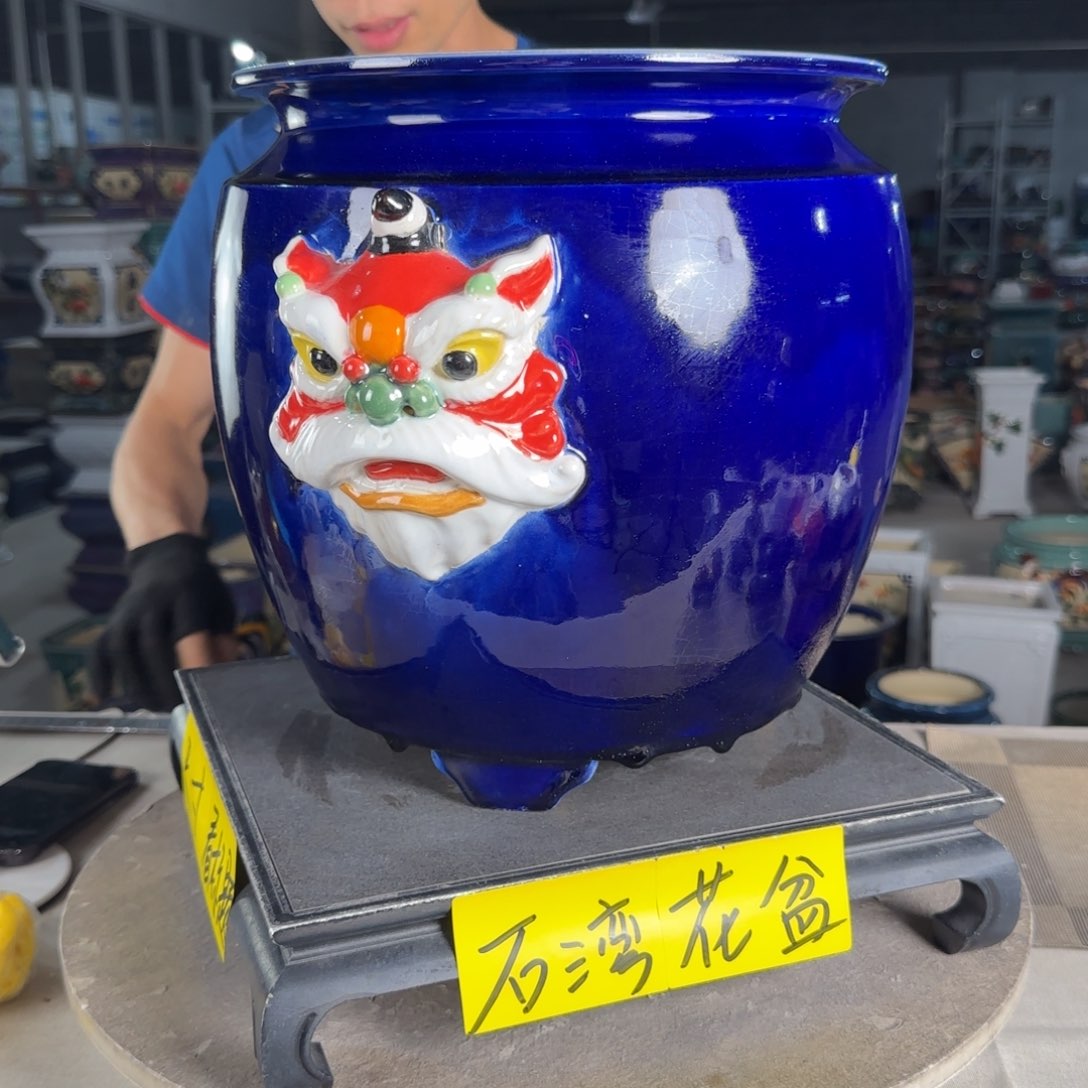 一风堂石湾花盆  内21*25小气孔