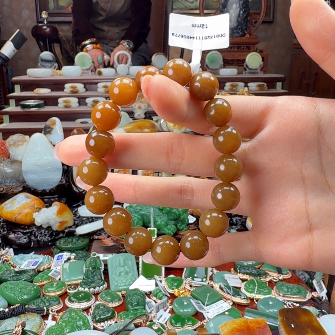 蒈***鑫和田玉（糖玉）未镶嵌手链