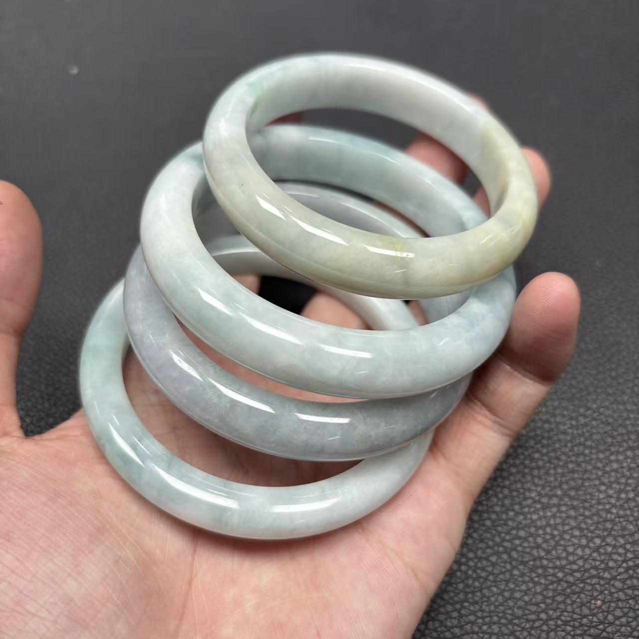 天然a货翡翠冰飘花手镯 —多样性发一01fc01