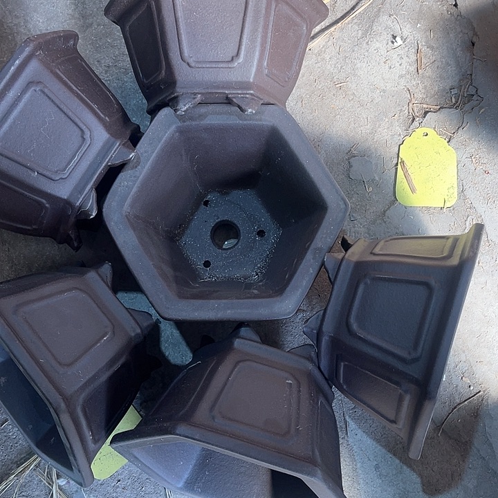 紫砂花盆100-6。17-15-9.5