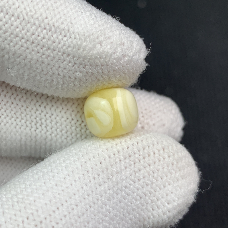 L1760保真原矿俄料尺寸9*8mm蜜蜡单颗老型单珠隔珠支持复检