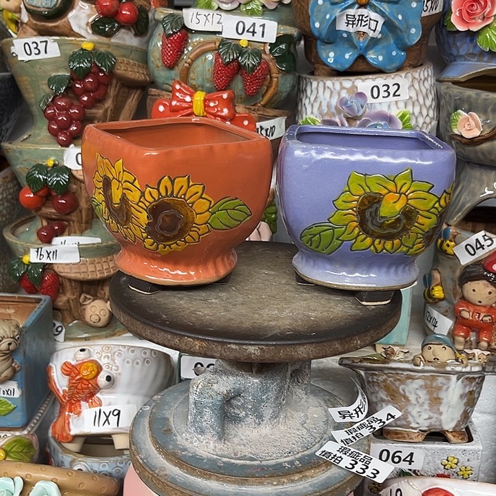 紫砂花盆粗陶材质多肉花盆