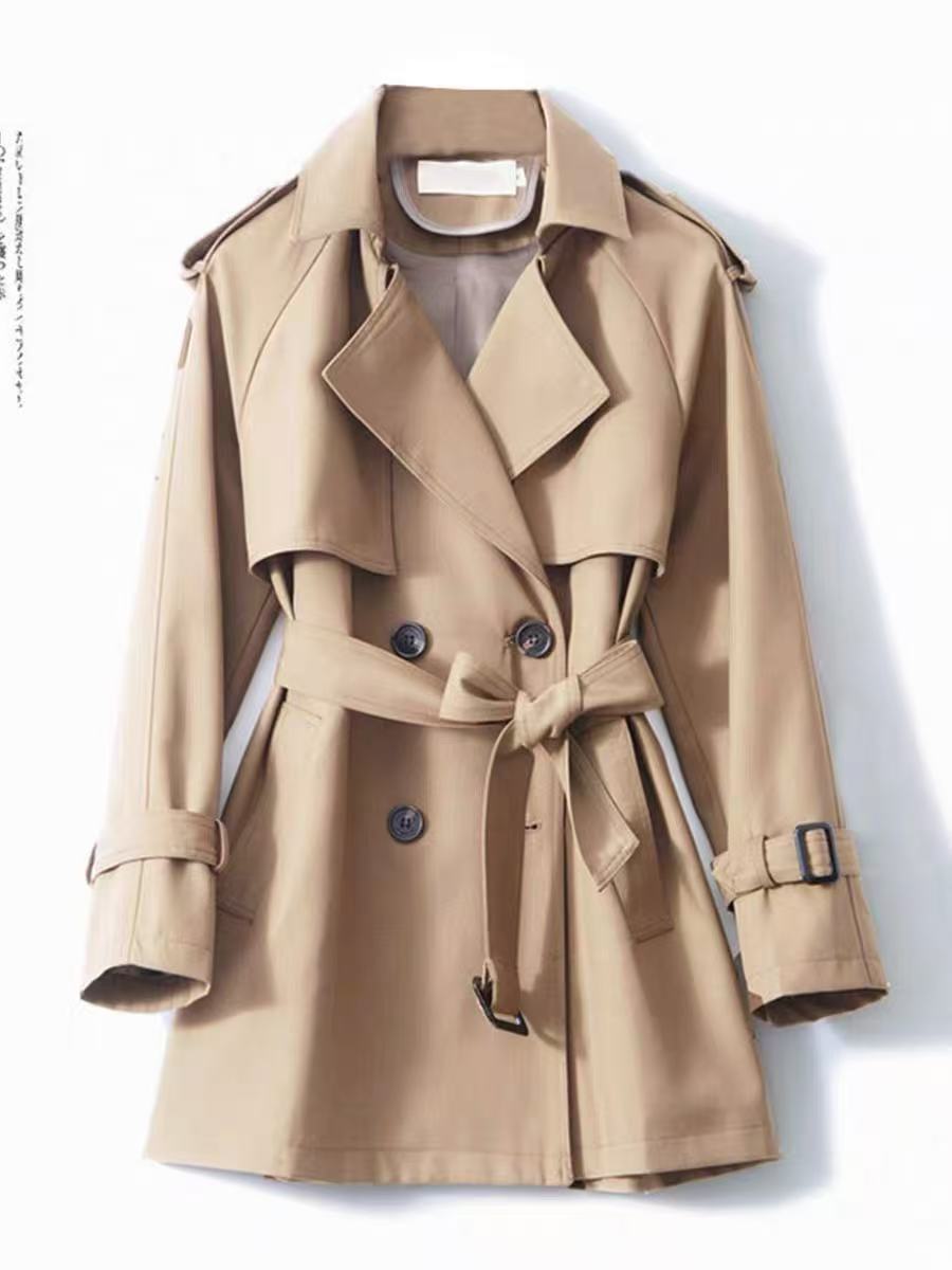 女秋季显瘦女中长款风衣百搭大衣短款风衣薄款宽松