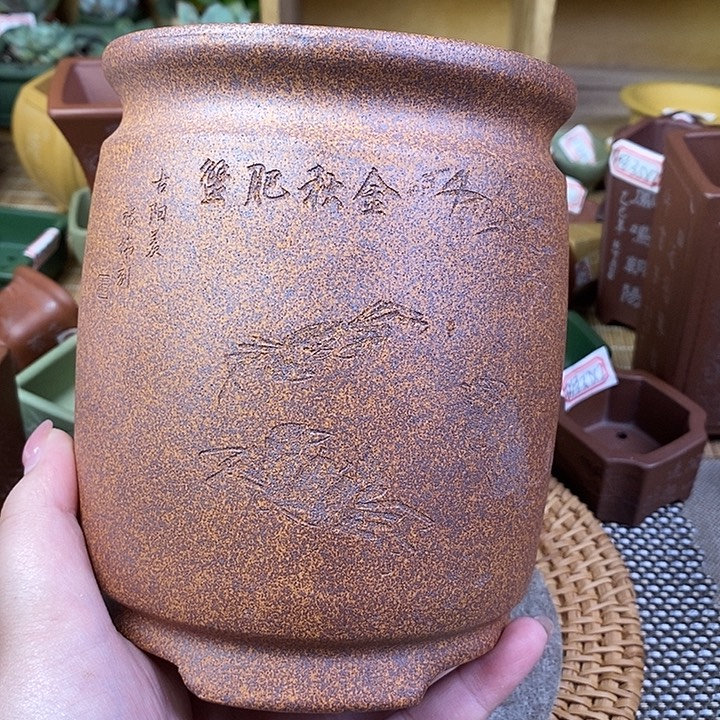 琉璃手工艺品宜兴紫砂精品花盆