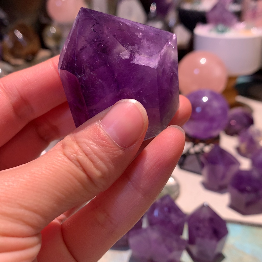 紫晶无未镶嵌牛***花紫水晶