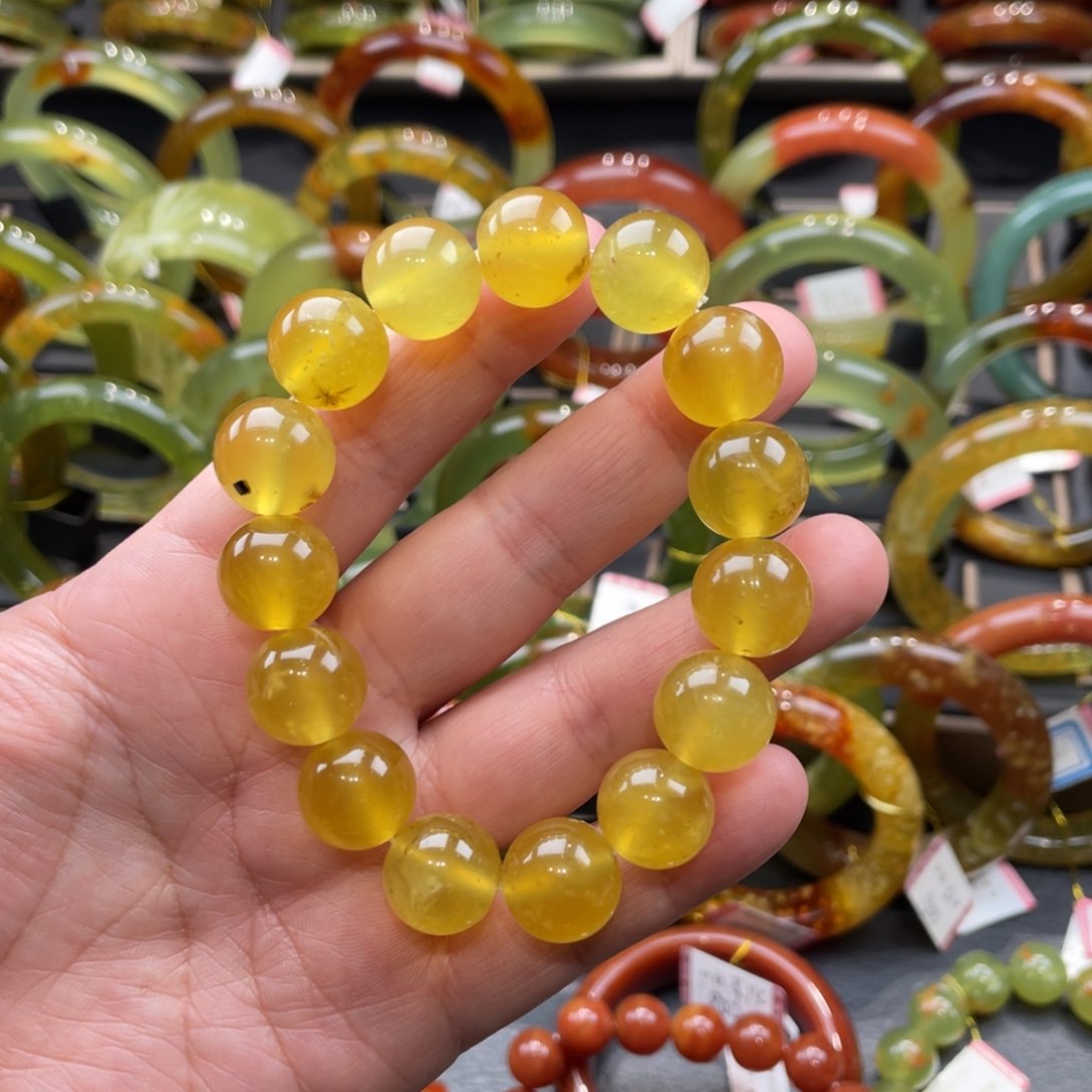 蛇纹石玉手链未镶嵌