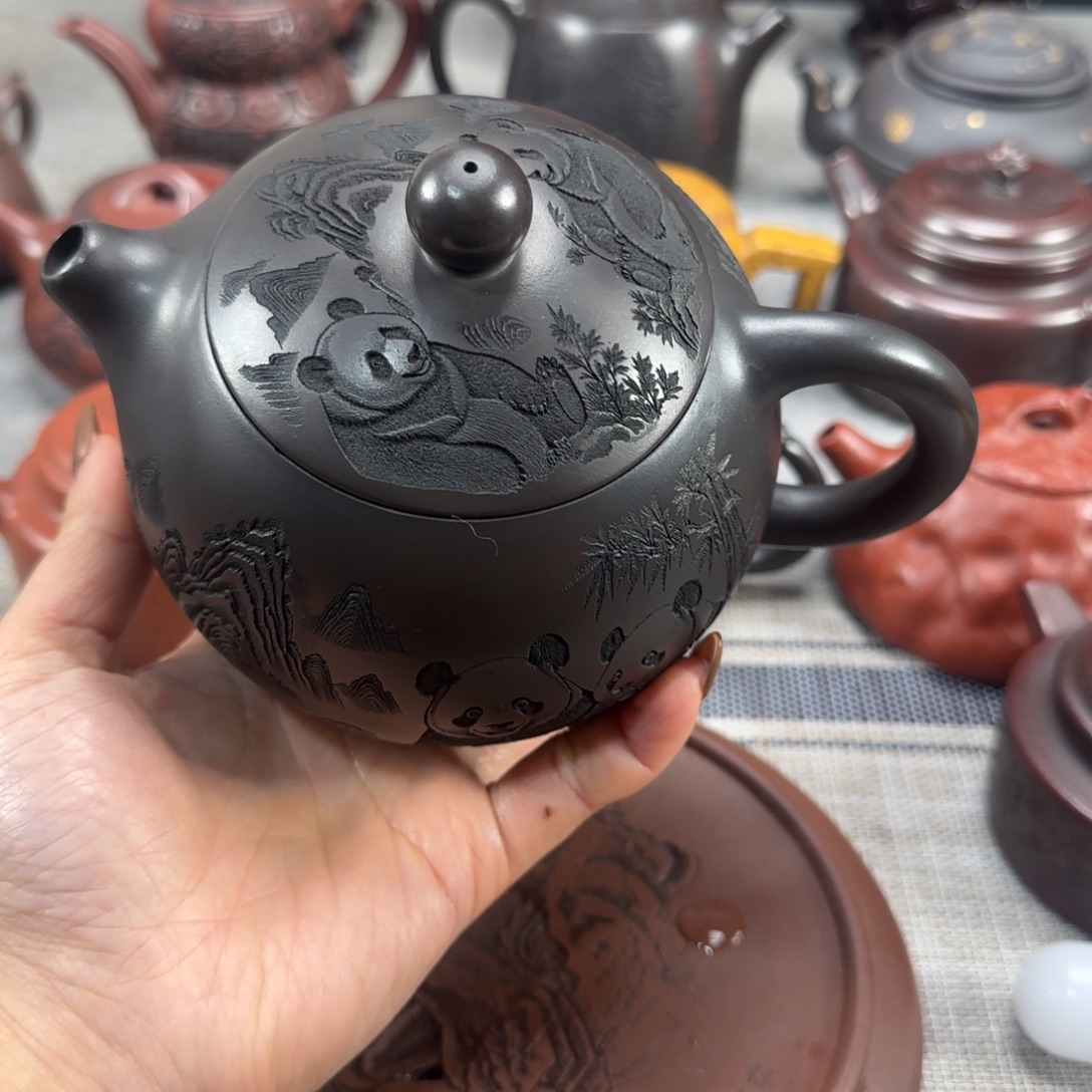 紫砂茶壶紫砂紫色紫砂