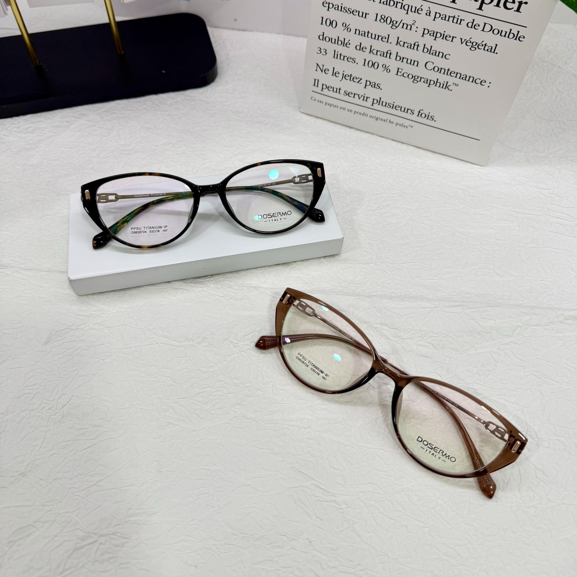 超轻复古猫眼眼镜女款近视可配度数防蓝光纯钛镜框【11】