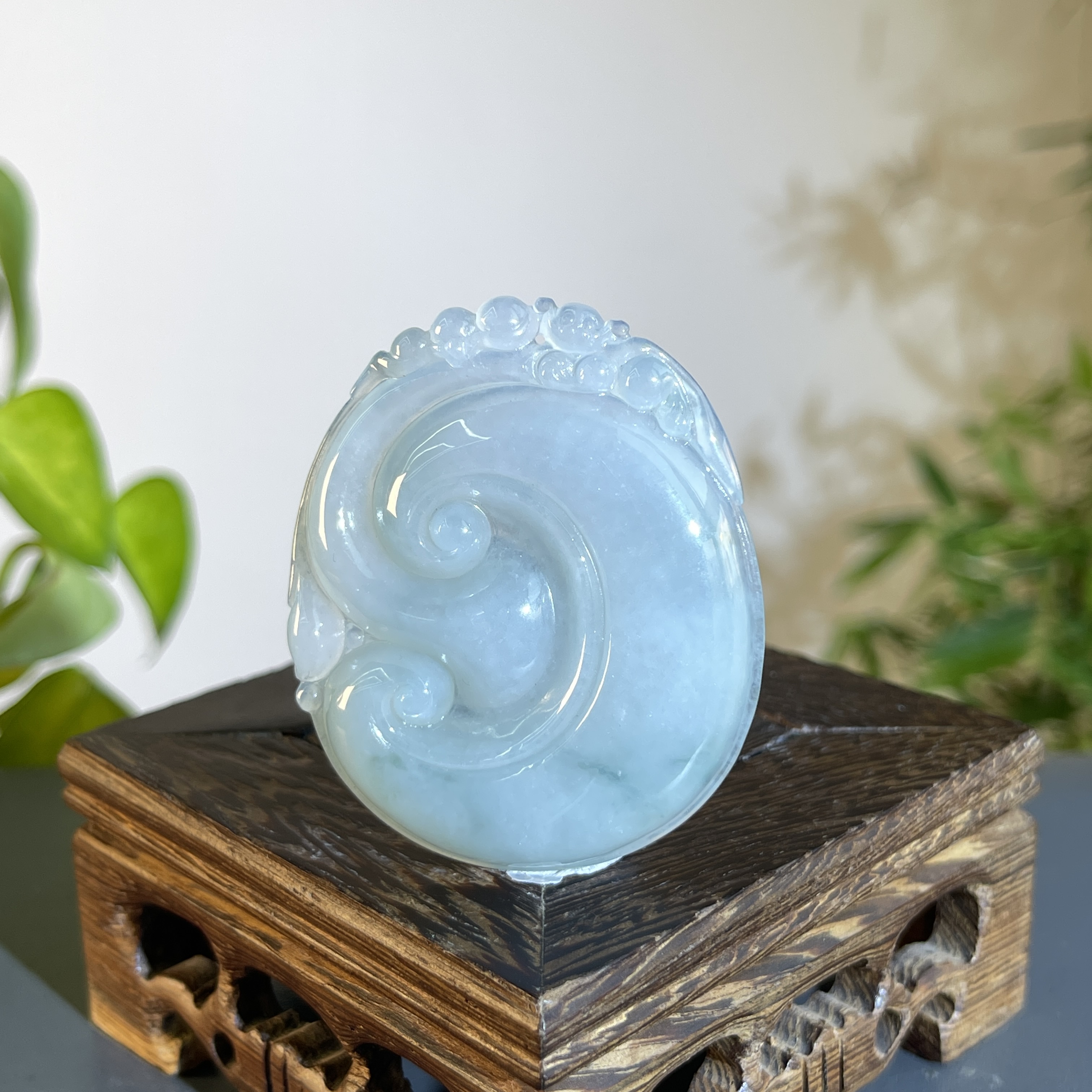 JXA23-76 天然翡翠缅甸A货 如意