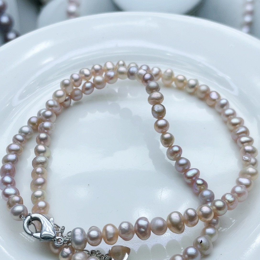 淡水珍珠颈饰钛钢