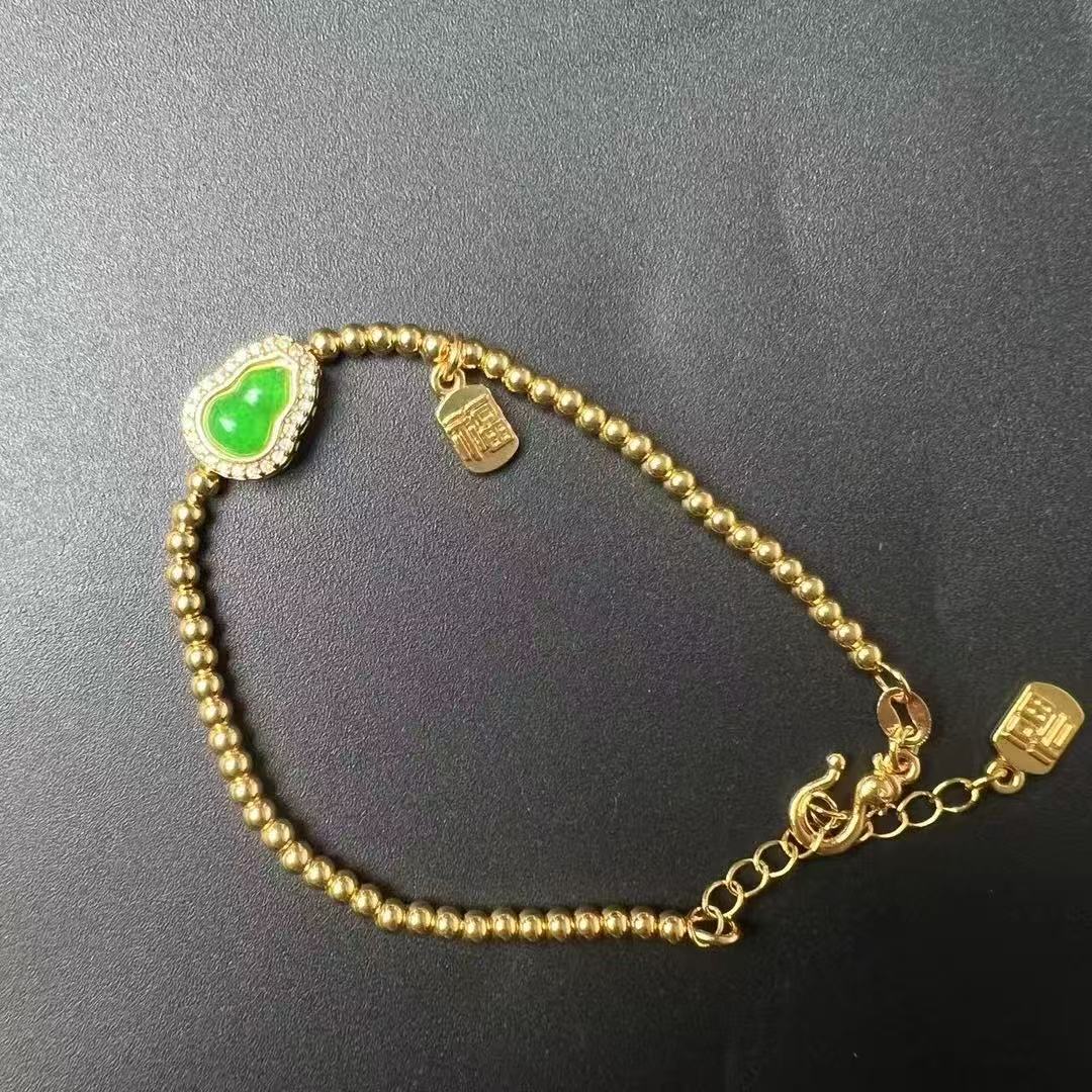 J0077冰绿小福芦精品手链