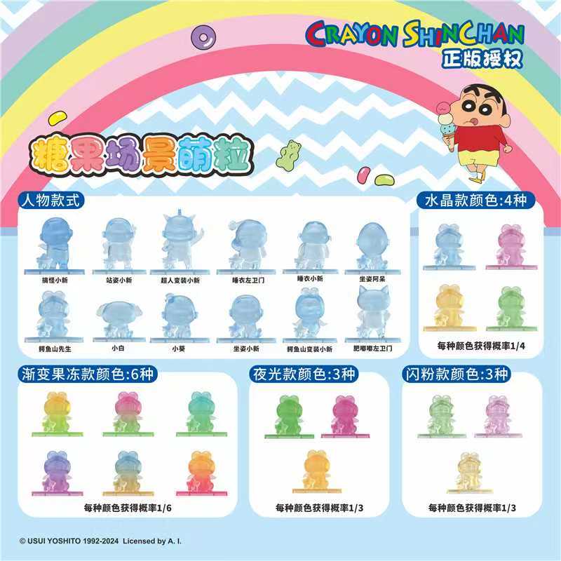 【简动文创】 蜡笔小新 糖果场景萌粒 正品授权盲盒