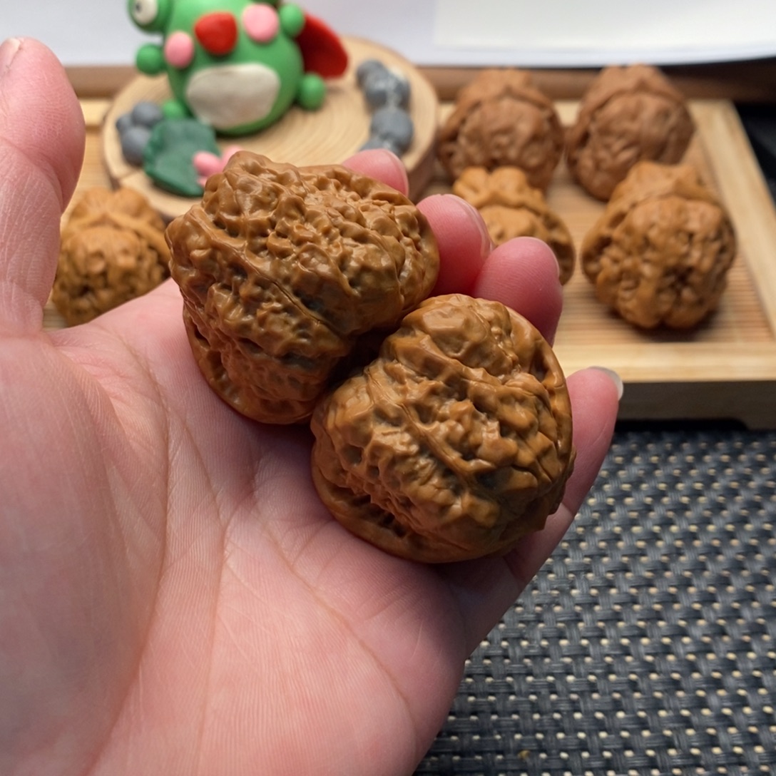 把件文玩核桃三角边40