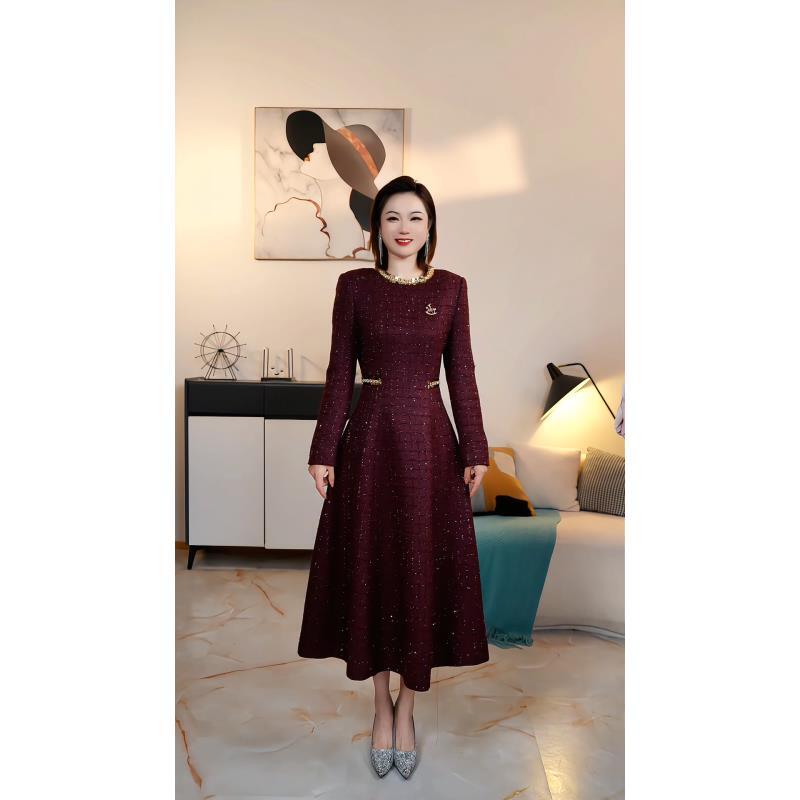 【撤柜清仓】L高端大码原创遮肉显瘦连衣裙  L18