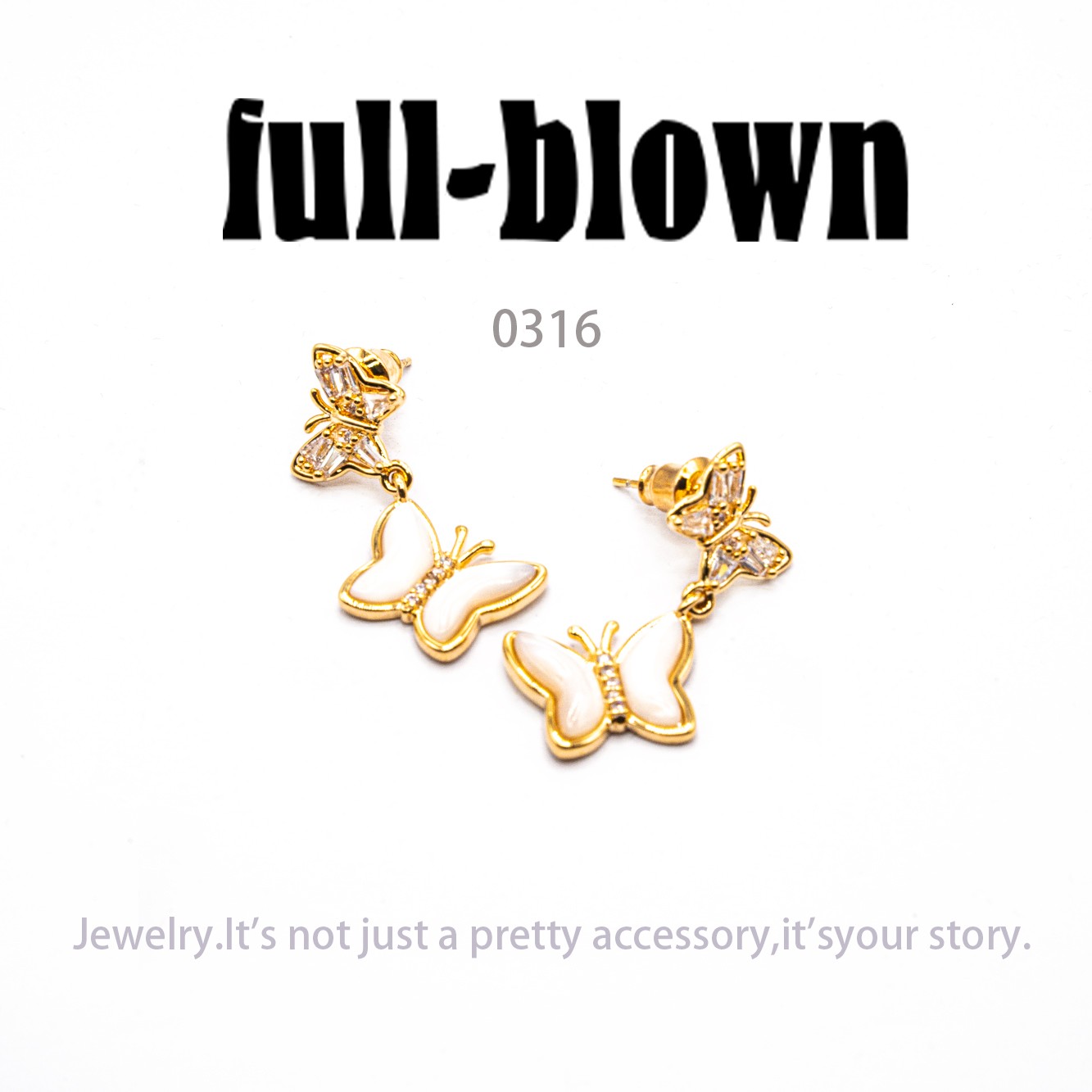 镀K金 Full biown  耳饰～0316