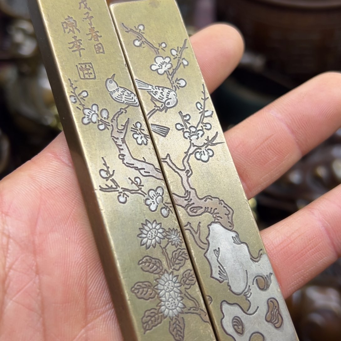 铜摆件欢迎欢迎你