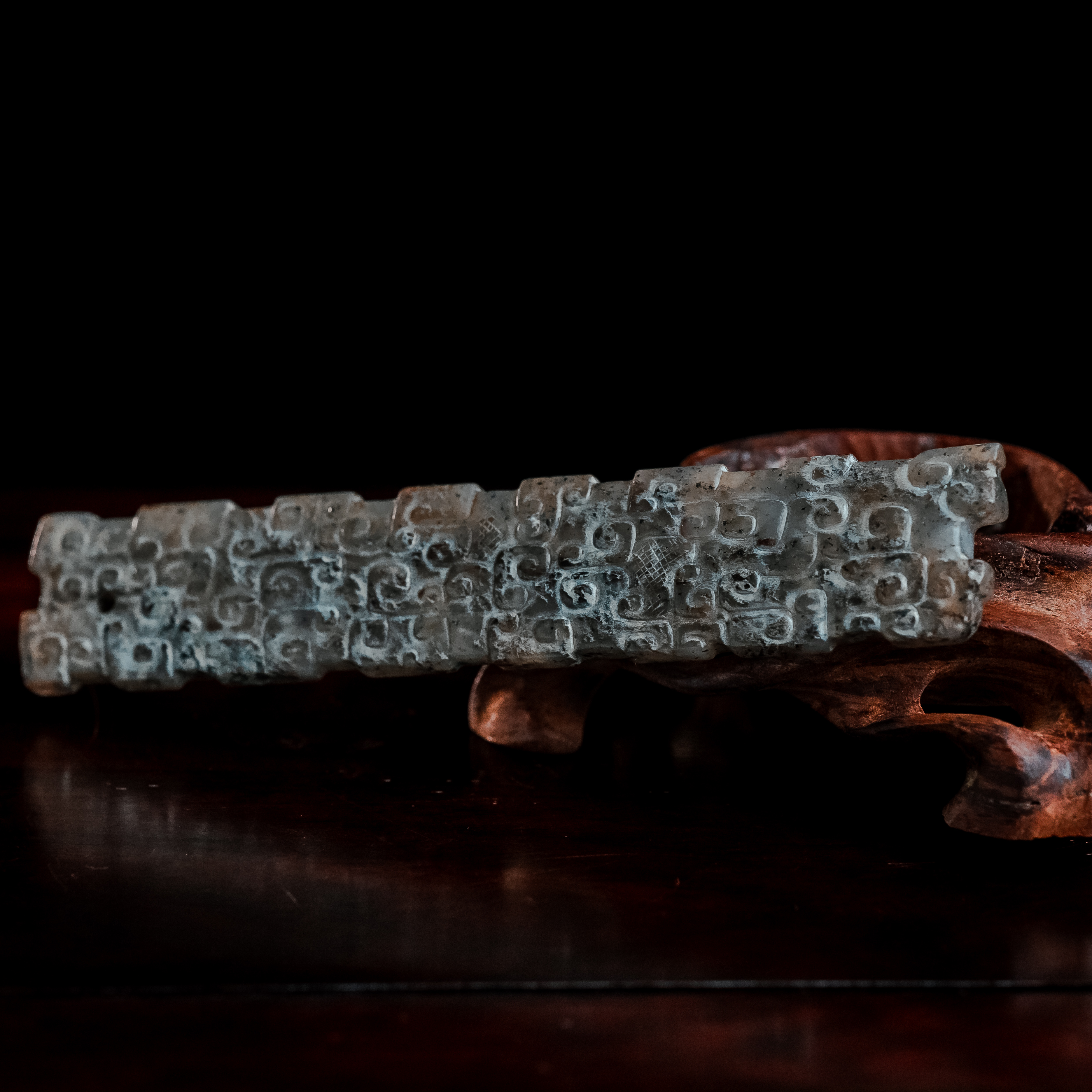 明代和田玉柄形器-NX