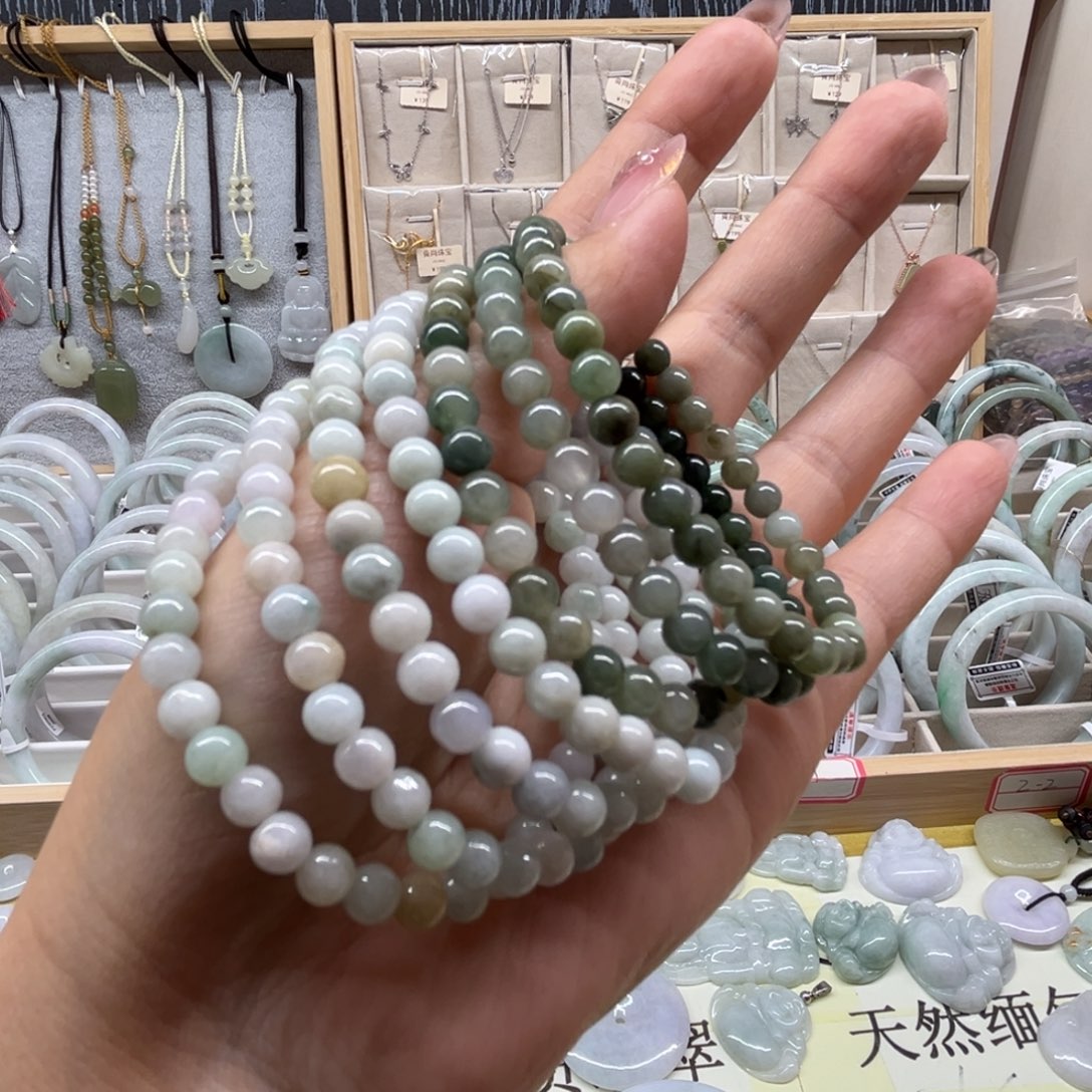 翡翠未镶嵌手镯天然缅甸翡翠手串